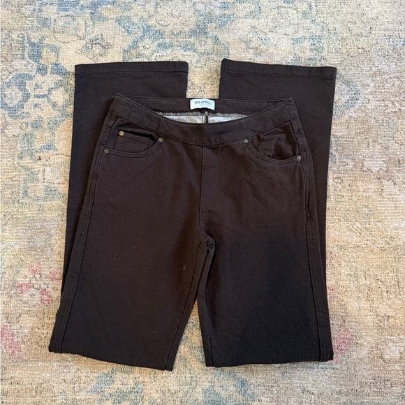 Pajama Jeans Retired NWOT Brown Flare Leg Pants - Picture 1 of 6
